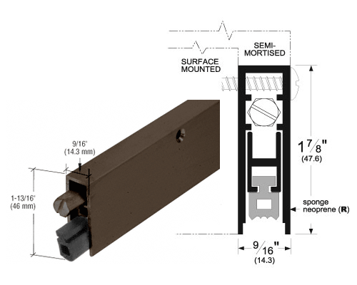 Dark Bronze Finish Automatic Door Bottom | Pemko Automatic Door Bottom 
 | DB035DV42