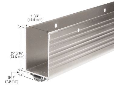CRL Aluminum Finish Wrap Around Door Shoe with Vinyl Weatherseal for 36&quot; Door | DB054AV36