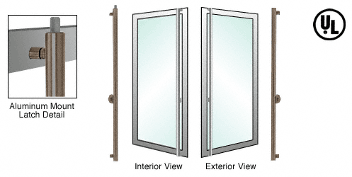 C.R. Laurence CRL Oil Rubbed Bronze Right Hand Reverse Swing Aluminum Door Mount Cylinder/Thumbturn &quot;F&quot; Top Secured Deadbolt Exterior Handle | DB130F3AK0RB