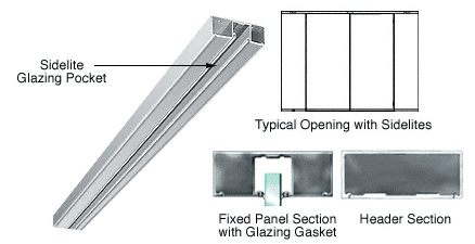 C.R. Laurence CRL 4-1/2&quot; Polished Stainless Header with Glazing Pocket Only Custom Length | DCH0PSC