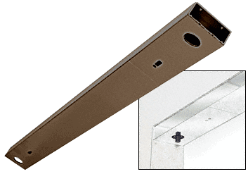 C.R. Laurence CRL Oil Rubbed Bronze Custom Length 4-1/2&quot; No Pocket Double Sided Door Header | DCH0RBCD