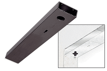 C.R. Laurence CRL Oil Rubbed Bronze Custom Length 4&quot; No Pocket Single Sided Door Header | DCH40RBCS