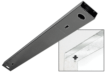 C.R. Laurence CRL Black Custom Length 4&quot; No Pocket Double Sided Door Header | DCH4BLCD