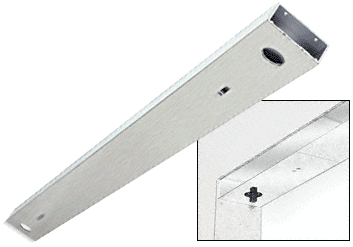 C.R. Laurence CRL Brushed Stainless Custom Length 4-1/2&quot; No Pocket Double Sided Door Header | DCHBSCD