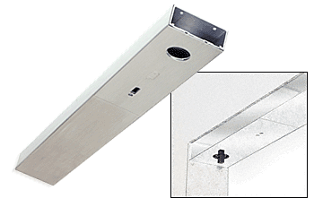 C.R. Laurence CRL Brushed Stainless Custom Length 4-1/2&quot; No Pocket Single Sided Door Header | DCHBSCS