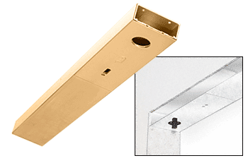 C.R. Laurence CRL Polished Brass Custom Length 4&quot; No Pocket Single Sided Door Header | DCH4PBCS