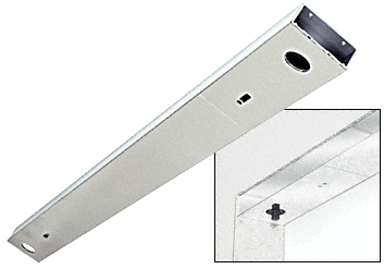 C.R. Laurence CRL Polished Stainless Custom Length 6&quot; No Pocket Double Sided Door Header | DCH6PSCD