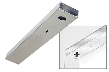 C.R. Laurence CRL Satin Anodized Custom Length 6&quot; No Pocket Single Sided Door Header | DCH6SACS