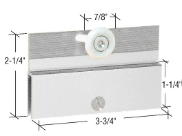 C.R. Laurence CRL Brite Anodized 1/4&quot; Top Hanger Bracket for CK/DK Cottage Series Sliders | DK67BA