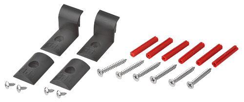 C.R. Laurence CRL Cottage Series Hardware Pack for Brite Anodized and Brushed Nickel Kits | DK68B