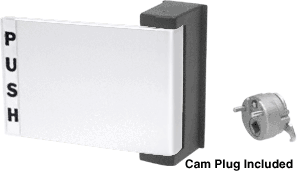 C.R. Laurence CRL Satin Chrome Finish Universal Push-Pull Paddle Handle - Push to Left | DL2162SC
