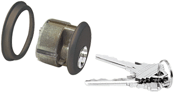 C.R. Laurence CRL Dark Bronze Finish Single Mortise Cylinder - Yale &quot;8&quot; Keyway - Keyed Different | DL2170Y8KDDU