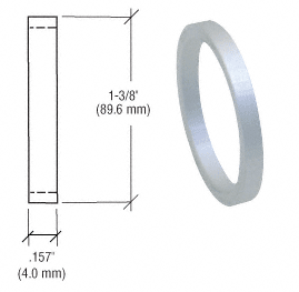 C.R. Laurence CRL Aluminum Finish 5/32&quot; Straight Cylinder Ring | DL2176AA