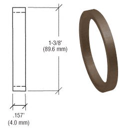 C.R. Laurence CRL Dark Bronze Finish 5/32&quot; Straight Cylinder Ring | DL2176DUA