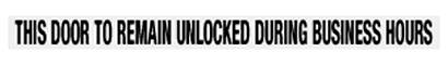 C.R. Laurence CRL Business Door Header Sign for Single Doors | DL2177HS