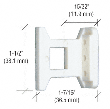 C.R. Laurence CRL Extended Hole Flush Bolt Guide | DL2210EG