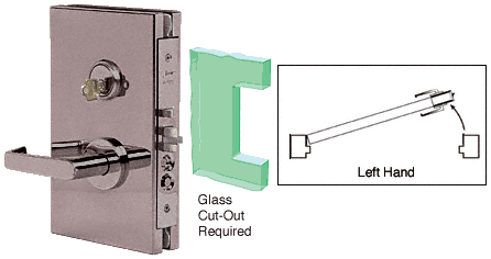 C.R. Laurence CRL 6&quot;x10&quot; LH Duranodic Bronze Finish Center Lock with Deadlatch in Office Function | DL610L0DU