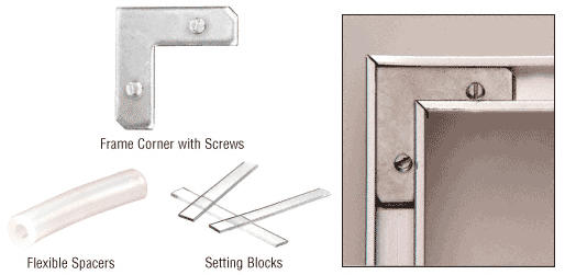 C.R. Laurence CRL Decorative Mirror Frame Hardware Pack | DMF144H