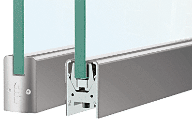 C.R. Laurence CRL Brushed Stainless 35-3/4&quot; Low Profile Door Rail | DR2SBS12S