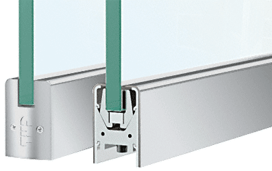 C.R. Laurence CRL Satin Anodized Custom Length Low Profile Door Rail | DR2SSA12C