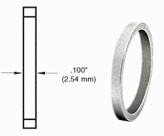 C.R. Laurence CRL Satin Anodized .100&quot; Straight Cylinder Ring | DRA100SA