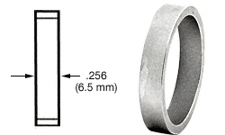 C.R. Laurence CRL Clear Anodized .256&quot; Straight Cylinder Ring | DRA256SA