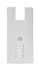 C.R. Laurence CRL Satin Anodized End Cap for 4&quot; Square 1/2&quot; Glass Wedge-Lock Door Rail | DREC4SSA