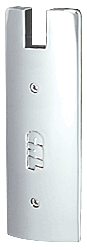 C.R. Laurence CRL Satin Anodized End Cap for 6 in Square 1/2 in Glass Wedge-Lock Door Rail | DREC6SSA