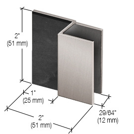 CRL Brushed Nickel Square Style Frameless Shower Door Stop | DSSQ1BN