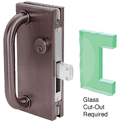 C.R. Laurence CRL 4&quot;x10&quot; Non-Handed Duranodic Bronze Custom Center Lock with Deadthrow Latch | DT410DUC