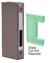 C.R. Laurence CRL 4&quot; x 10&quot; Duranodic Bronze Finish Keeper for Center Locks with Deadlocks | DTK410DU