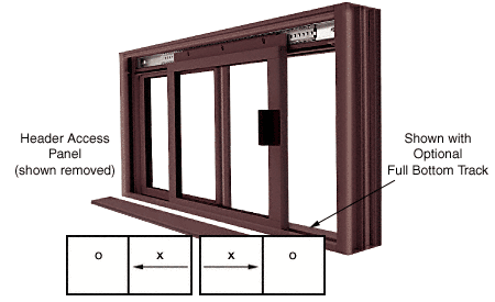 C.R. Laurence CRL DW Series Manual Deluxe Sliding Service Window OX or XO Duranodic Bronze without Screen | DW1800DU