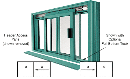C.R. Laurence CRL DW Series Manual Deluxe Sliding Service Window OX or XO Painted with Screen | DW2000P