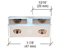 CRL Chrome Anodized Aluminum Two-Way 180 Degree Glass Connector | E180A