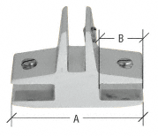 CRL Chrome Anodized Three-Way 90 Degree &quot;T&quot; Standard Connector for 3/8&quot; Glass | E738A