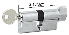 C.R. Laurence CRL Brushed Stainless Keyed Alike Cylinder Lock with Thumbturn | EC3BSKA