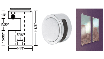EG38SC-4 
CRL Edge Grip for 3/8&quot; Material Satin Chrome  Finish - Set of 4 | EG38SC-4 | EG38SC4