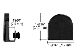 CRL Black Chrome Door Mounted Strike Plate | EH220