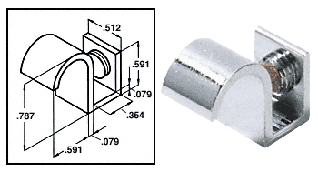 C.R. Laurence CRL Chrome Finish Set Screw Pull - Package | EH228