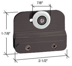 C.R. Laurence CRL Oil Rubbed Bronze Inside Top Hanger Bracket with Roller | EK6710RB