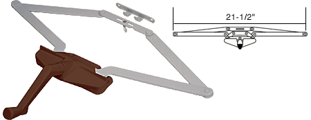 Strybuc Industries 21-1/2&quot; Bronze Roto Gear Awning Window Operator  | EP23008