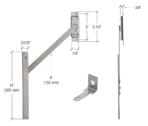 C.R. Laurence CRL 12&quot; Window Limit Device With Key Release | EP24073