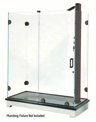 CRL Oil Rubbed Bronze Essence Series Basic Rounded Roller Style Sliding Door Kit | ESS10RB | ESS10RB
