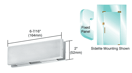 C.R. Laurence CRL Brushed Stainless Finish EUR Series Sidelite or Glass Door Mounted Keeper | EUR206BS