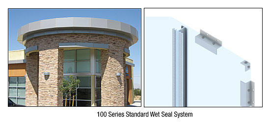 C.R. Laurence CRL Custom Satin Anodized Standard Series Wall Panel System | EWS100CSA