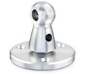 TechnologyLK EZ-Rod Transition Connector and Rod Connector With Wall Mount Plate, Lower Mount - for 1/4&quot; Rod | GEZA36R375