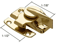 Window and Door Replacement Hardware | Brass Plated Window Sash Lock | F2527 | F2527