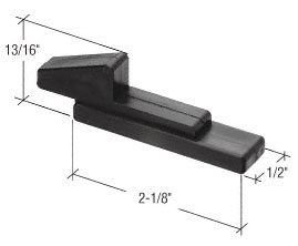 Black Plastic Sash Latch | F2634 | F2634