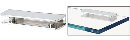 CRL Chrome Finish Solid Brass Rectangular Glass Shelf Clamp | FA11CH | FA11CH