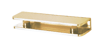 C.R. Laurence CRL Satin Brass Finish Solid Brass Rectangular Glass Shelf Clamp | FA11SB